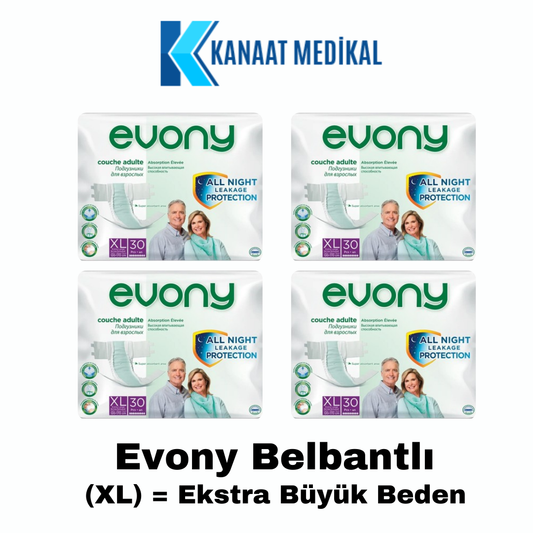 Evony Belbantlı Hasta Bezi Ekstra Büyük (XL) 120'Adet 4 Paket