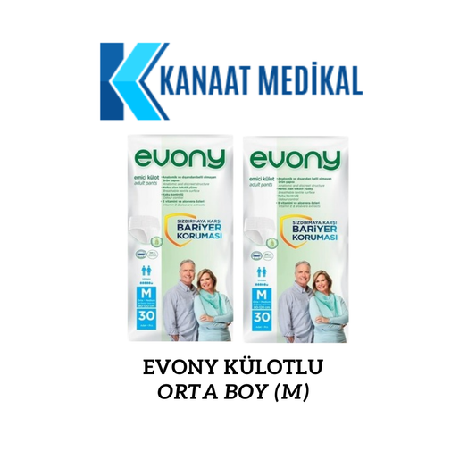 Evony Emici Külot Orta Boy (M) 60 Adet 2 Paket Hasta Bezi