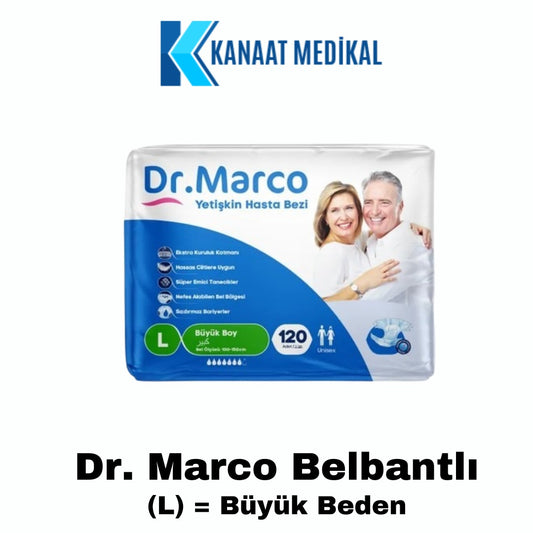 Dr. Marco Bel Bantlı Büyük Boy (L) Yetişkin Bezi 30 Adet (1 Paket)