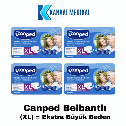 Canped Bel bantlı Büyük Boy Yetişkin Bezi (XL) 120 Adet 4 Paket