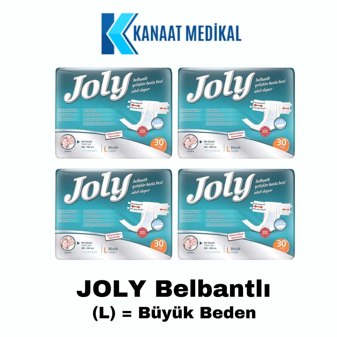 Joly Bel Bantlı Yetişkin Bezi Büyük Boy (L) 120 Adet 4 Paket