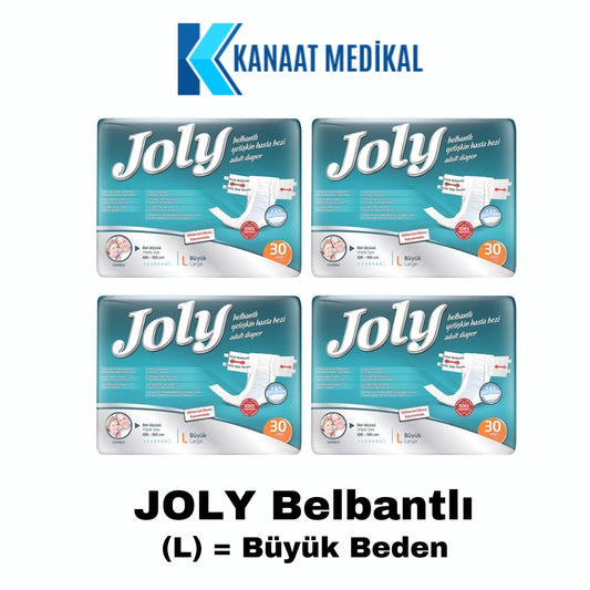 Joly Bel Bantlı Yetişkin Bezi Büyük Boy (L) 120 Adet 4 Paket