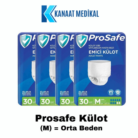 Prosafe Külotlu Orta Boy Yetişkin Bezi (M) 120 Adet 4 Paket