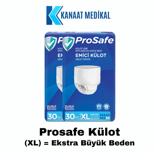 Prosafe Külotlu Ekstra Büyük Boy Yetişkin Bezi (XL) 60 Adet 2 Paket