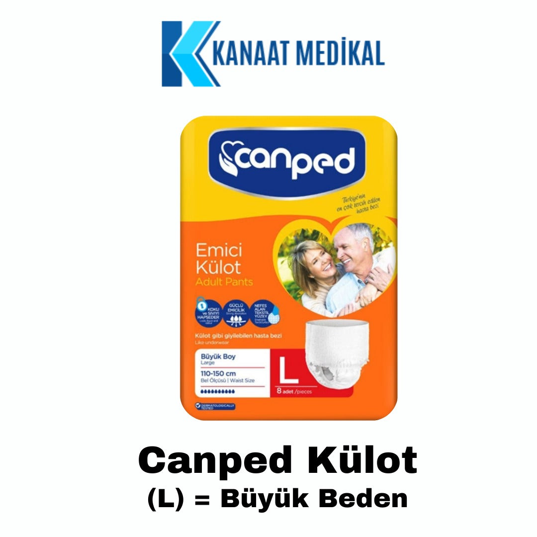 Canped Külotlu Büyük Boy Yetişkin Bezi (L) 30 Adet 1 Paket