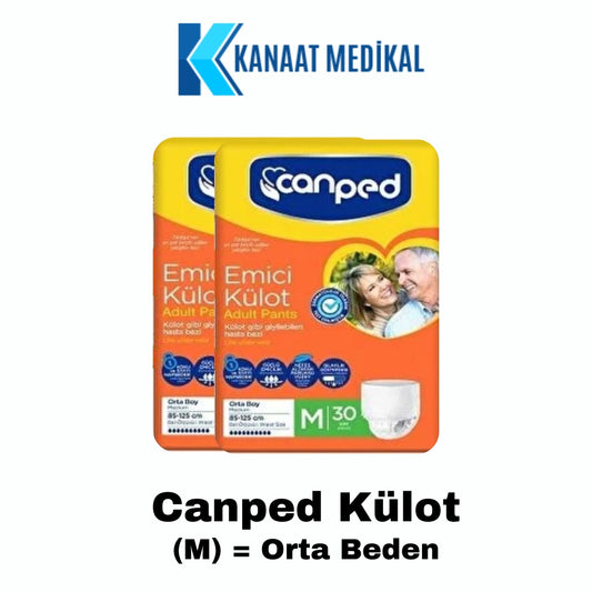 Canped Külotlu Orta Boy Yetişkin Bezi (M) 60 Adet 2 Paket