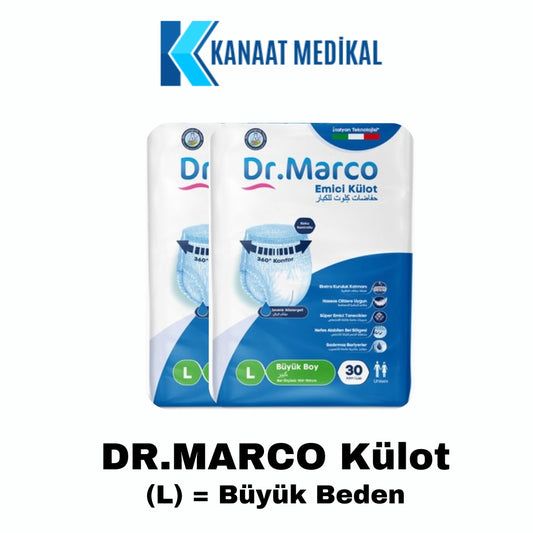 Dr. Marco Külotlu Büyük (L) Yetişkin Bezi 60 Adet (2 Paket)