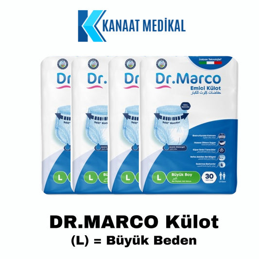 Dr. Marco Külotlu Büyük (L) Yetişkin Bezi 120 Adet (4 Paket)