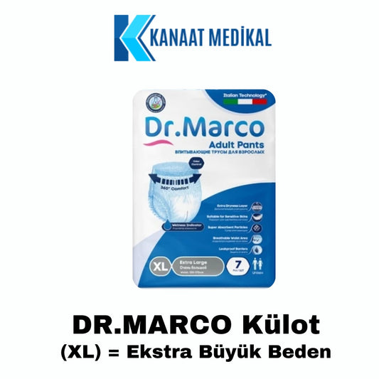 Dr. Marco Külotlu Ekstra Büyük (XL) Yetişkin Bezi 30 Adet (1 Paket)