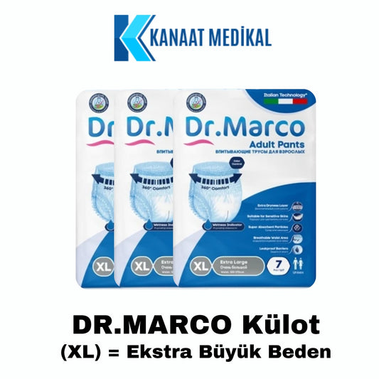 Dr. Marco Külotlu Ekstra Büyük (XL) Yetişkin Bezi 90 Adet (3 Paket)