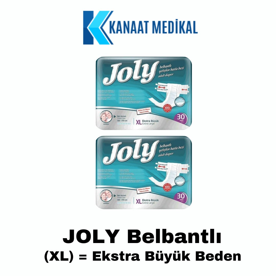 Joly Bel Bantlı Yetişkin Bezi Ekstra Büyük Boy (XL) 60 Adet 2 Paket