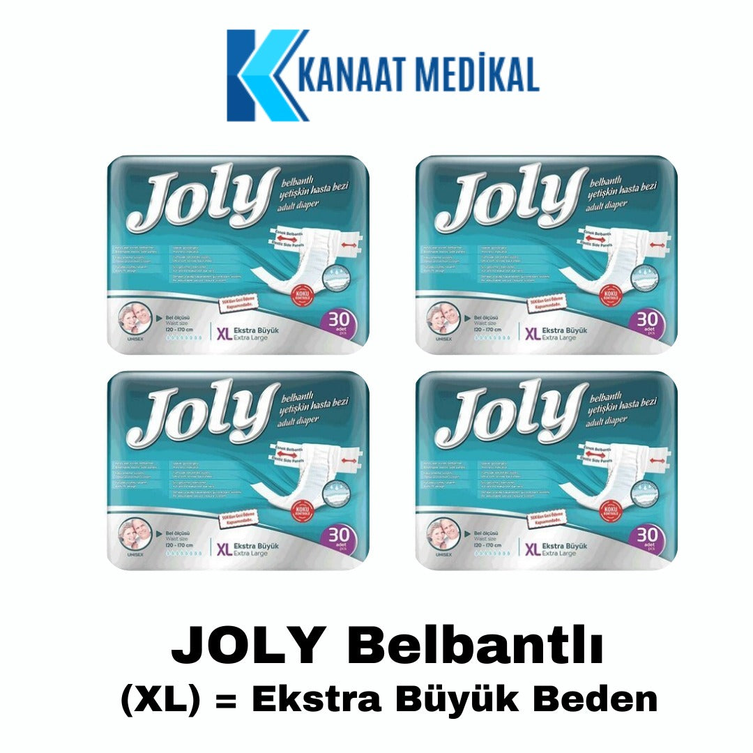 Joly Bel Bantlı Yetişkin Bezi Ekstra Büyük Boy (XL) 120 Adet 4 Paket